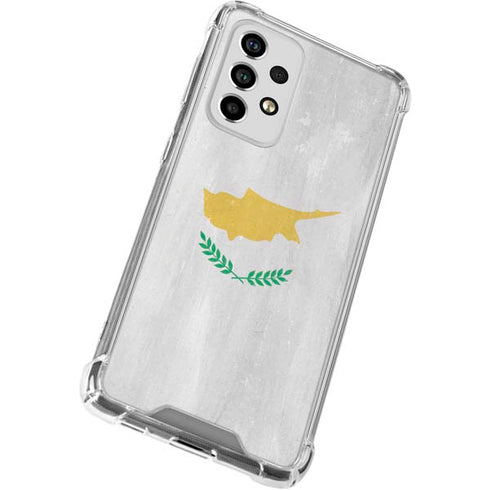 Cyprus Flag Distressed Galaxy A53 5G Clear Case